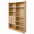 Libreria in legno con scaffali e cassetti 180x120x30 cm