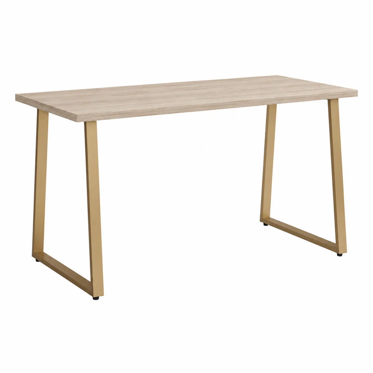 Tavolo da pranzo rettangolare in MDF e metallo, beige, 120x60x75 cm