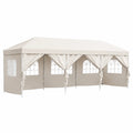 Gazebo in Metallo e Poliestere Crema 6x3 m