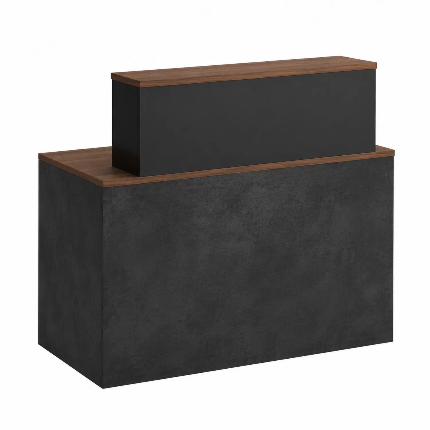 Scrivania Reception in MDF e Cemento Grigio 120x60x110 cm
