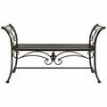 Panca in ferro battuto nero 120x40x85 cm