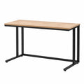 Scrivania rettangolare in legno e metallo nero 120x60x75 cm