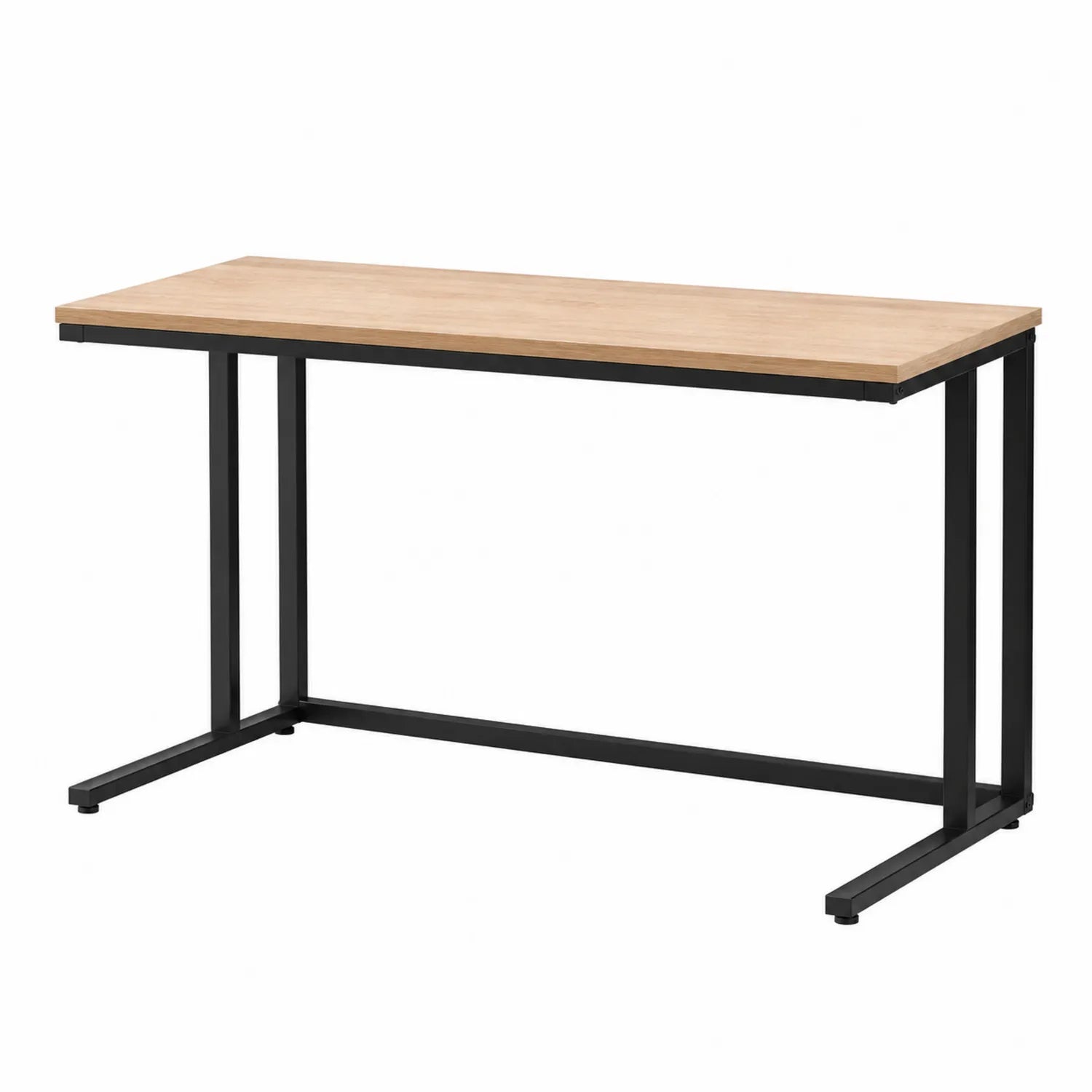 Scrivania rettangolare in legno e metallo nero 120x60x75 cm