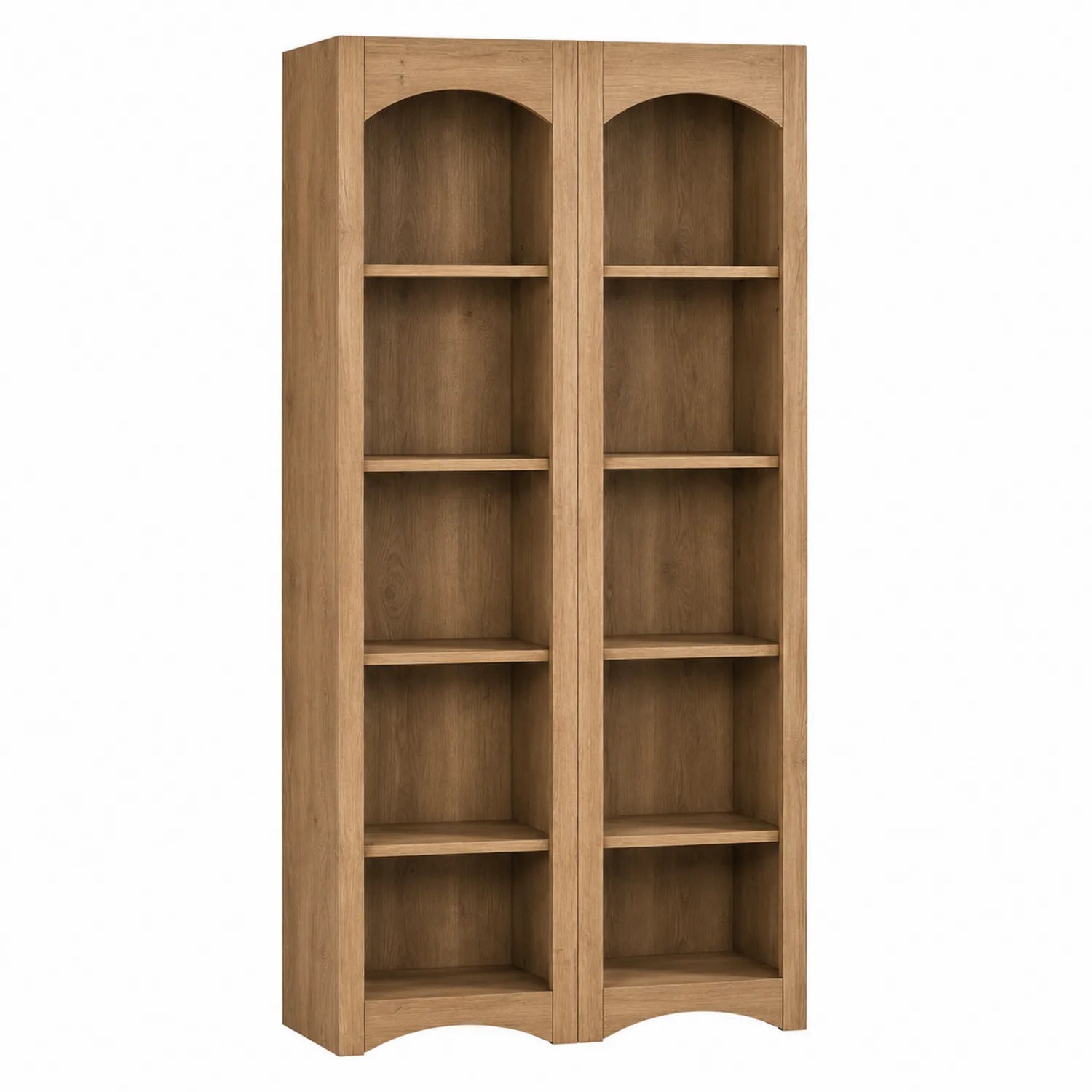 Libreria a 5 Ripiani in Legno Effetto Rovere 80x24x180 cm