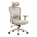 Sedia da ufficio con schienale in mesh regolabile beige