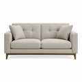 Divano in lino beige con cuscini