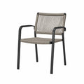 Sedia da esterno in metallo e tessuto beige