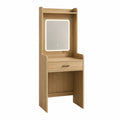 Toletta in legno con specchio LED