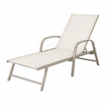 Sdraio da esterno in alluminio e textilene regolabile beige