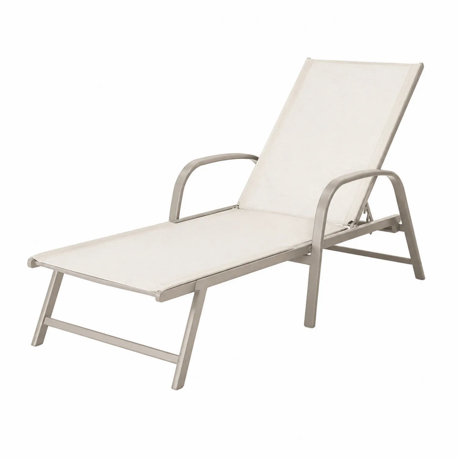 Sdraio da esterno in alluminio e textilene regolabile beige